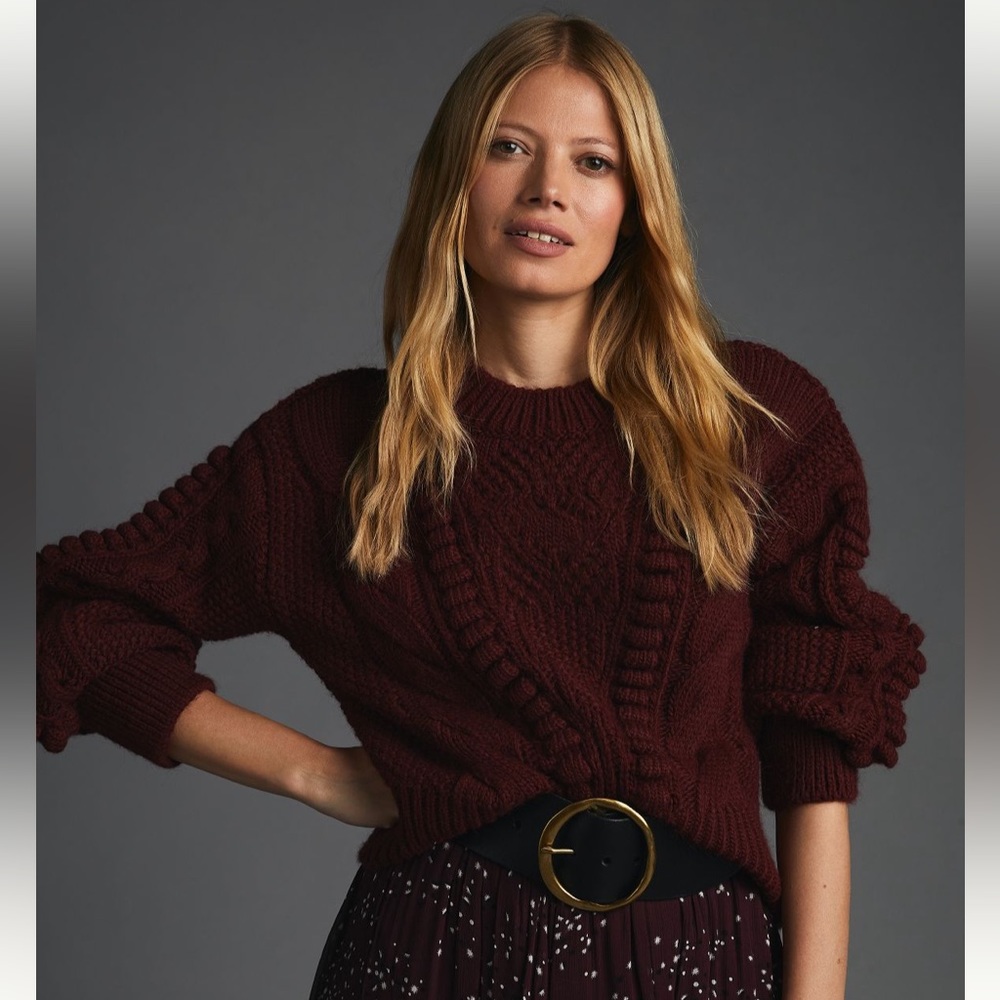 By Anthropologie Cable Knit Sweater
